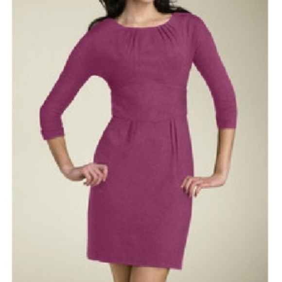 Trina Turk Sarafina Three-Quarter Sleeve Knit Sheath in Orchid Size 4 - Picture 2 of 7